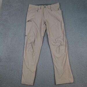 Outdoor Research Equinox Pants Mens 32 Khaki Nylon Stretch Hiking Lightweight